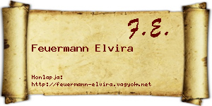 Feuermann Elvira névjegykártya